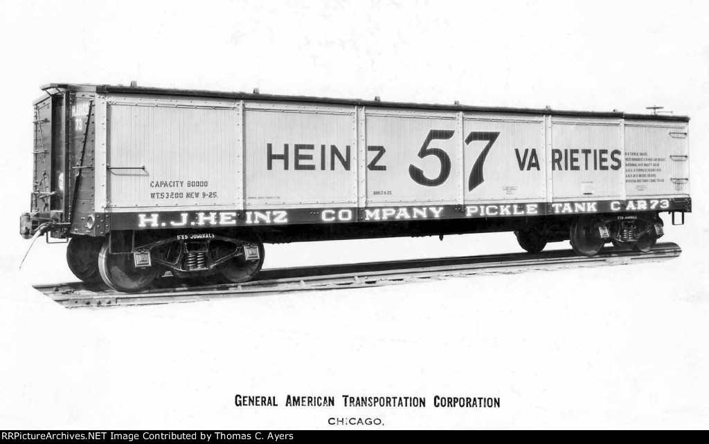 GATX 73, Heinz Pickle Tank Car, c. 1925